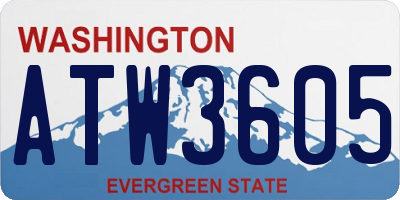WA license plate ATW3605