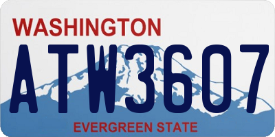 WA license plate ATW3607