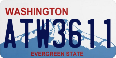 WA license plate ATW3611