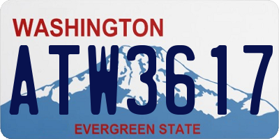 WA license plate ATW3617