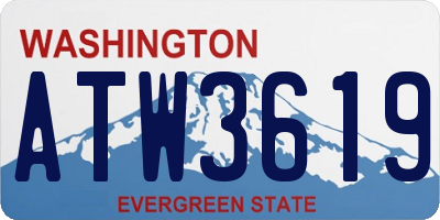 WA license plate ATW3619