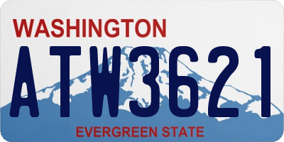 WA license plate ATW3621