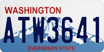 WA license plate ATW3641