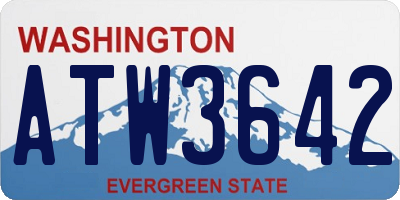 WA license plate ATW3642