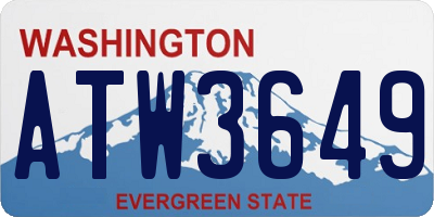 WA license plate ATW3649