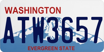 WA license plate ATW3657