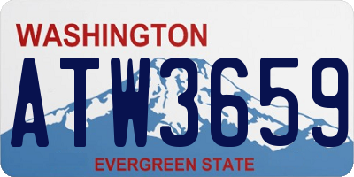 WA license plate ATW3659