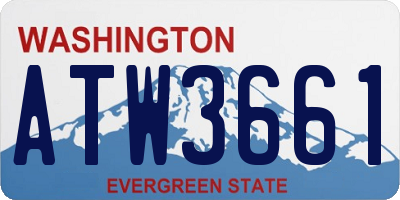 WA license plate ATW3661