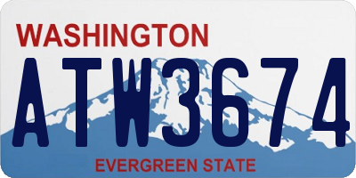 WA license plate ATW3674
