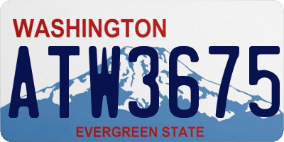 WA license plate ATW3675