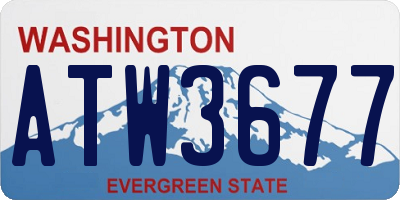 WA license plate ATW3677