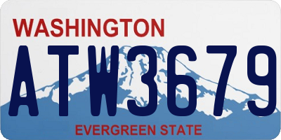 WA license plate ATW3679