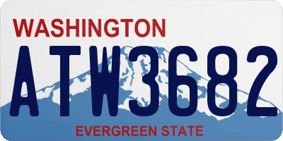 WA license plate ATW3682