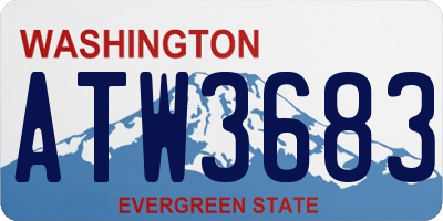 WA license plate ATW3683