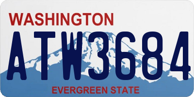WA license plate ATW3684
