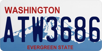 WA license plate ATW3686
