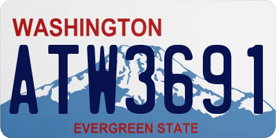 WA license plate ATW3691