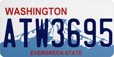 WA license plate ATW3695