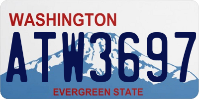 WA license plate ATW3697
