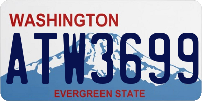 WA license plate ATW3699