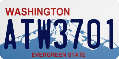 WA license plate ATW3701