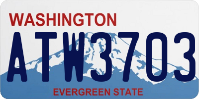 WA license plate ATW3703
