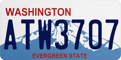 WA license plate ATW3707