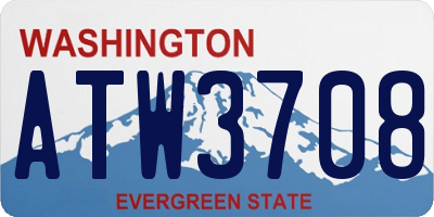 WA license plate ATW3708