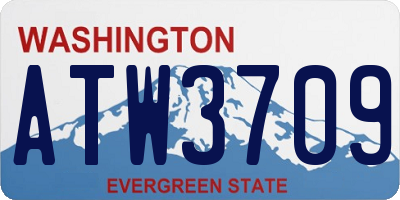 WA license plate ATW3709