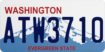 WA license plate ATW3710