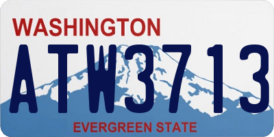 WA license plate ATW3713