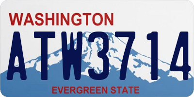 WA license plate ATW3714