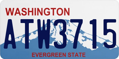 WA license plate ATW3715