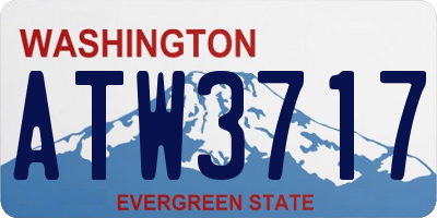 WA license plate ATW3717
