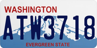 WA license plate ATW3718