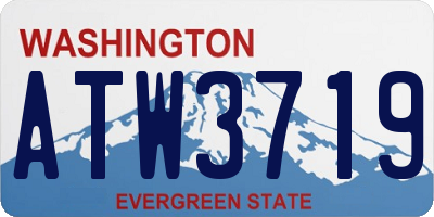 WA license plate ATW3719
