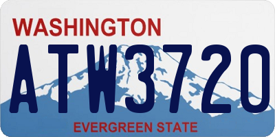 WA license plate ATW3720