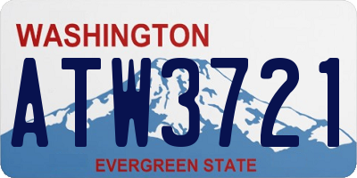 WA license plate ATW3721