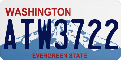 WA license plate ATW3722