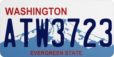 WA license plate ATW3723