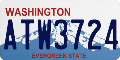 WA license plate ATW3724