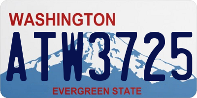 WA license plate ATW3725