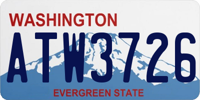 WA license plate ATW3726