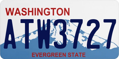 WA license plate ATW3727