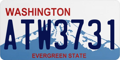 WA license plate ATW3731