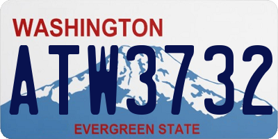 WA license plate ATW3732