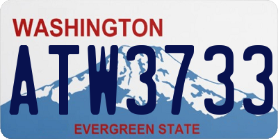 WA license plate ATW3733