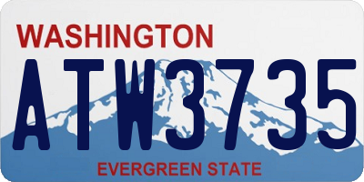 WA license plate ATW3735