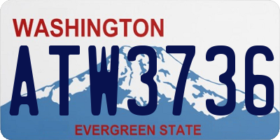 WA license plate ATW3736