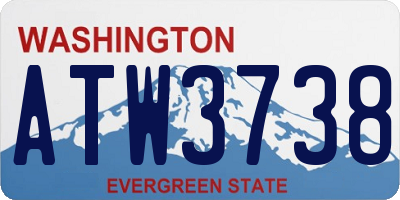 WA license plate ATW3738